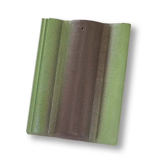 OS-RFT-002 · Double-groove roof tile · Antique Green