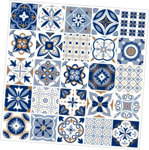 OLP RANGOLI BLUE original tile surface
