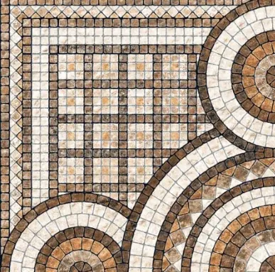 OMT MOSAIC SCROLL BRONZE original tile surface
