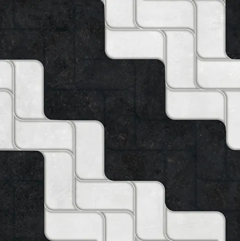 OTH WAVE BLACK original tile surface