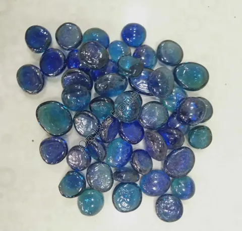 Blue Glass Pebbles — OS-PB-018