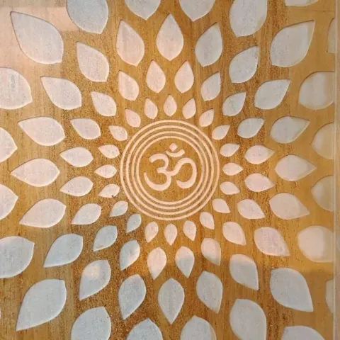 Om Radiating Petal Stone Mural — OS-SM-032
