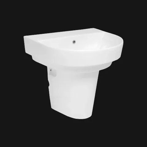 Cocoon Mini Half Pedestal Basin — OS-SW-1367