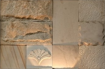 Sand Mixed Texture Floral Panel Natural Stone Wall Cladding — OS-NWC-117