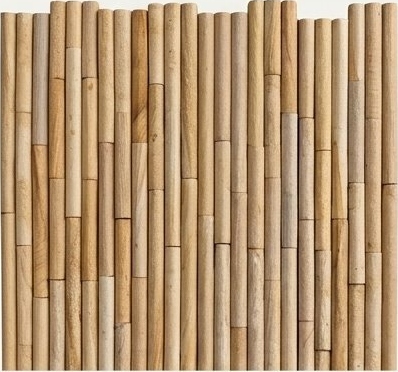 Sand Vertical Reed Panel Natural Stone Wall Cladding — OS-NWC-157 Natural Stone Wall Cladding