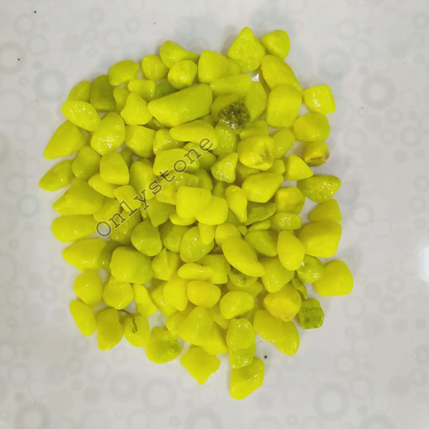 Yellow Decorative Pebbles — OS-PB-012 Coloured & Glass Pebbles