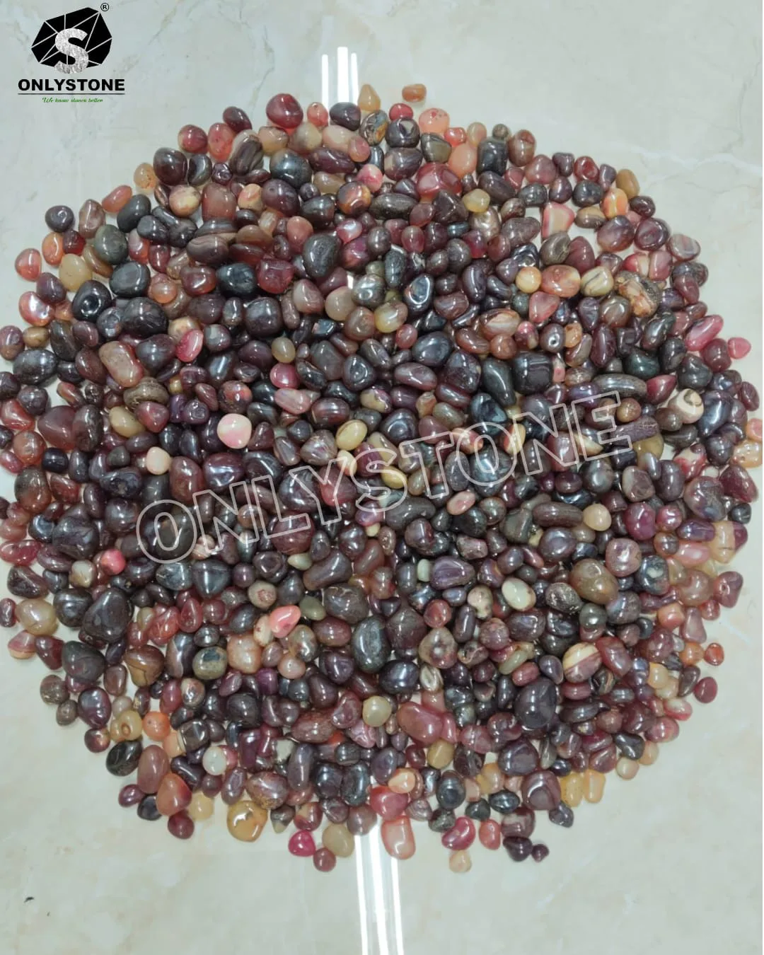 Purple Onyx Mix Pebbles — OS-PB-024 Onyx Pebbles