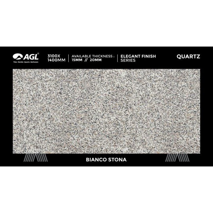 AGL Bianco Stona Quartz — OS-QZ-012, view 2