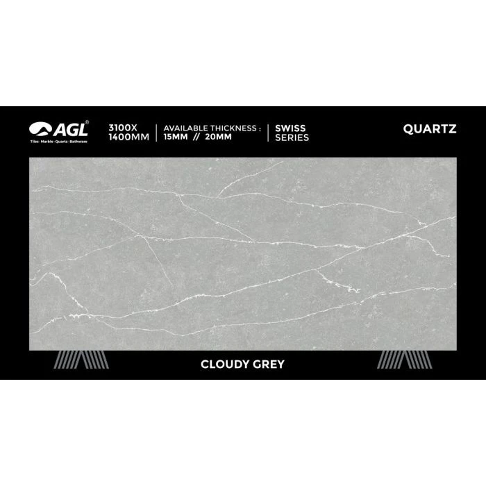 AGL Cloudy Grey Quartz — OS-QZ-014, view 3