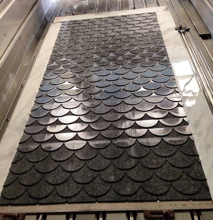 Overlapping Scallop Stone Wall Panel — OS-SM-061 Relief Panels