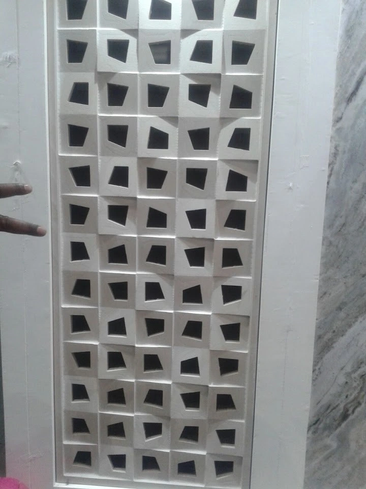 Square Grid Stone Jali Panel — OS-SM-064 Relief Panels