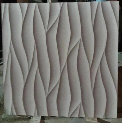 Vertical Twisting Wave Stone Panel — OS-SM-046 Relief Panels