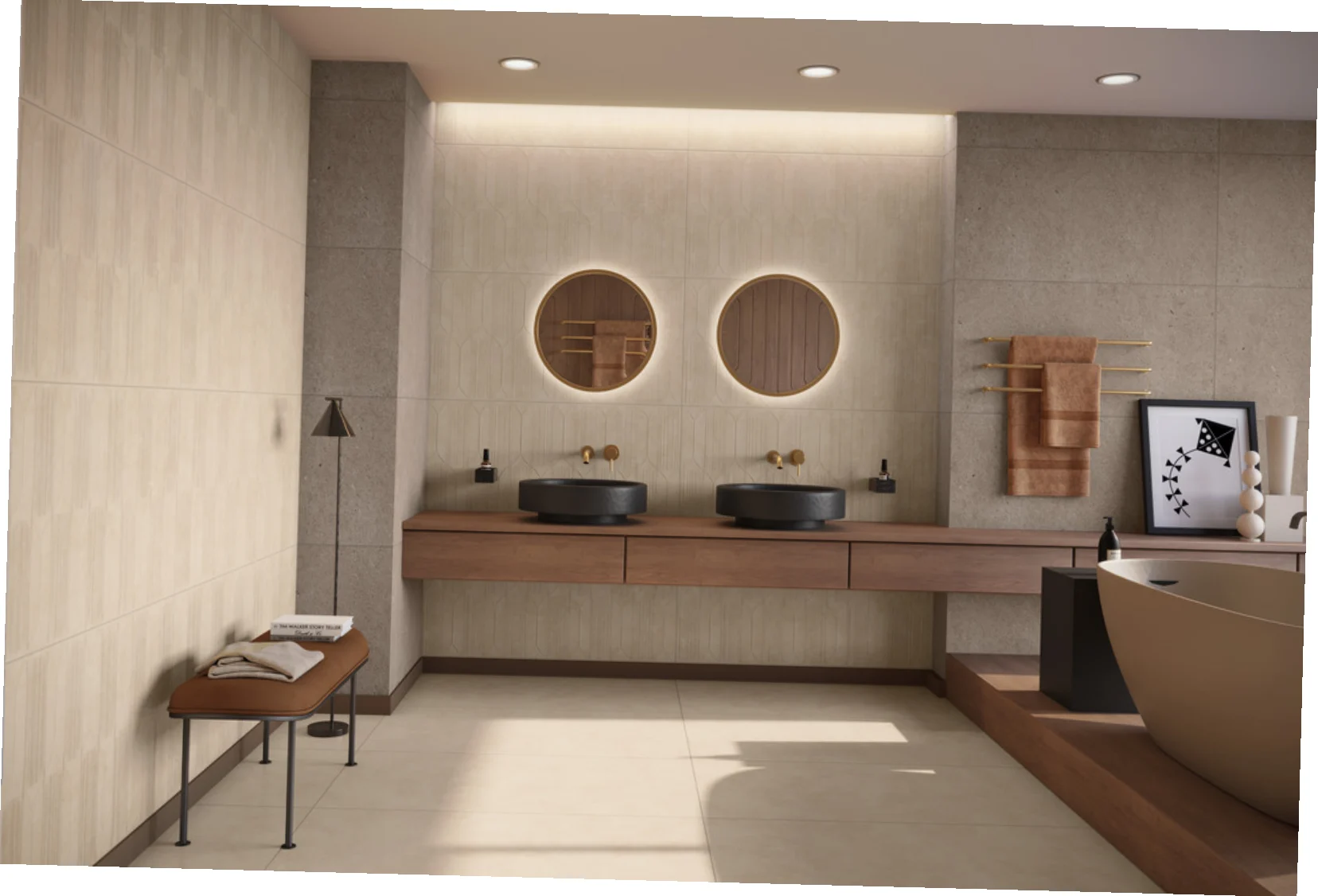 OMT CHROMATIC BEIGE PUNCH catalogue application illustration