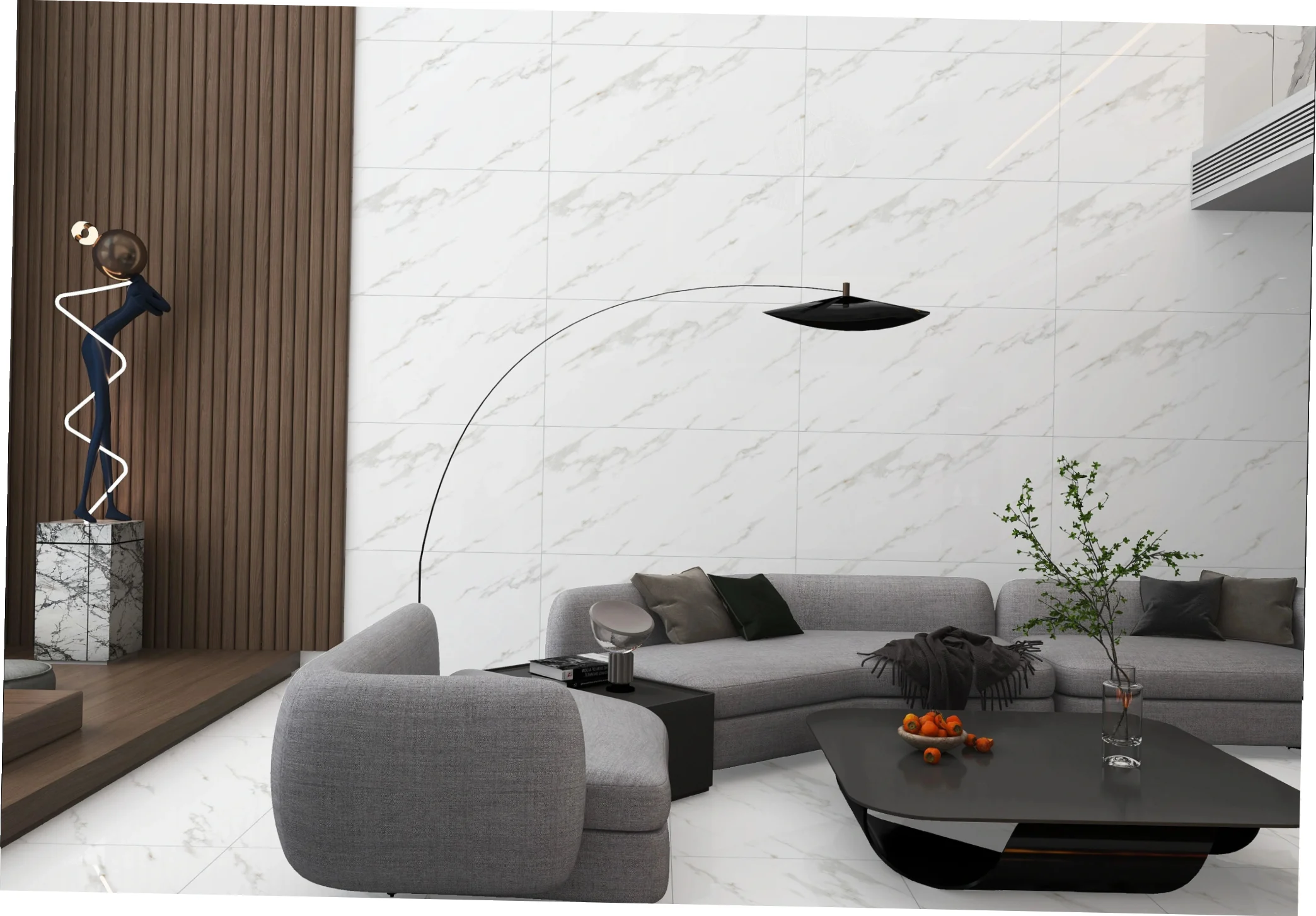 OMT INDIGO STATUARIO GREY catalogue application illustration