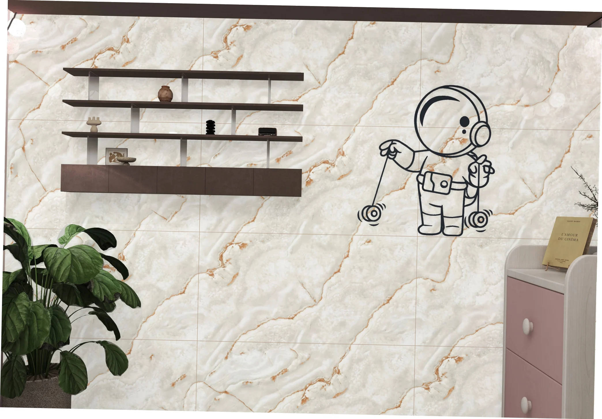 OMT LUCIA BROWN catalogue application illustration