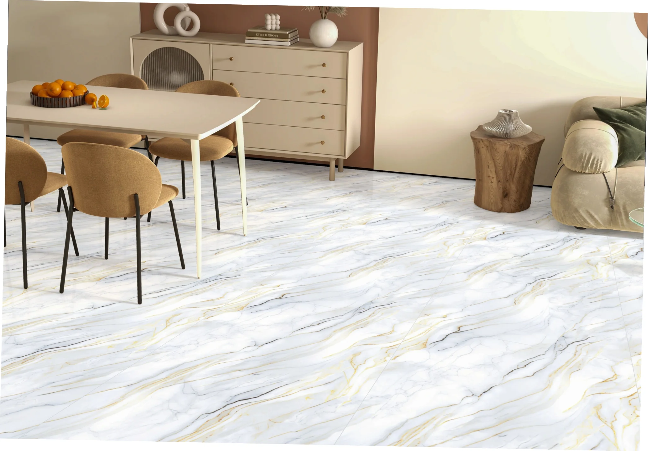 OMT NATURAL GOLDEN BIANCO catalogue application illustration
