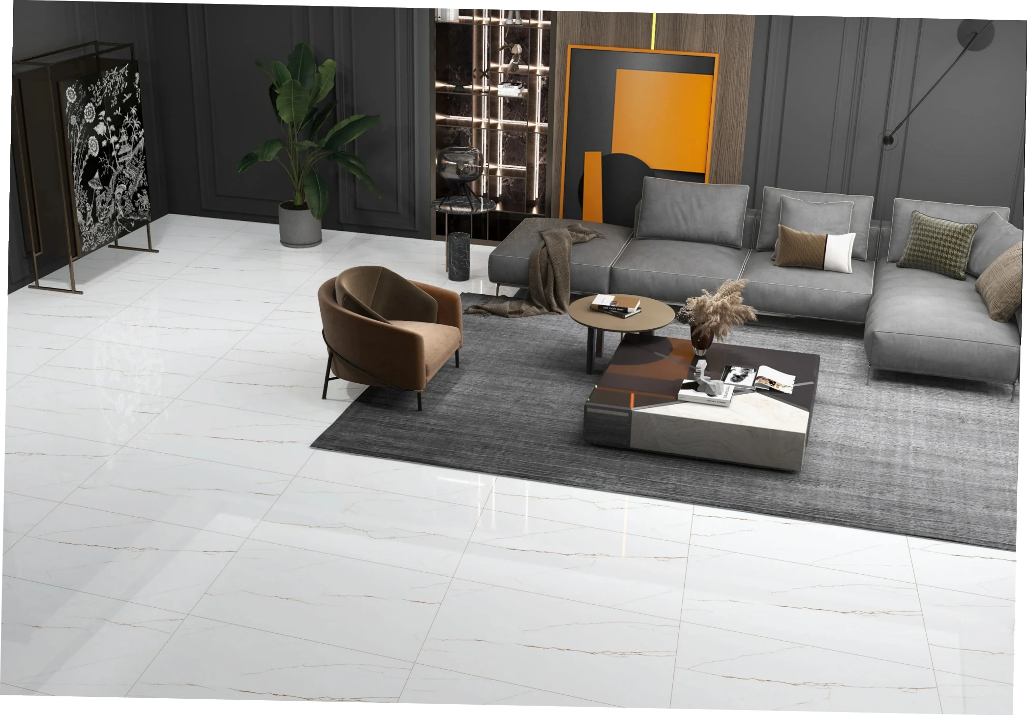 OMT SCREPOLATO BROWN catalogue application illustration