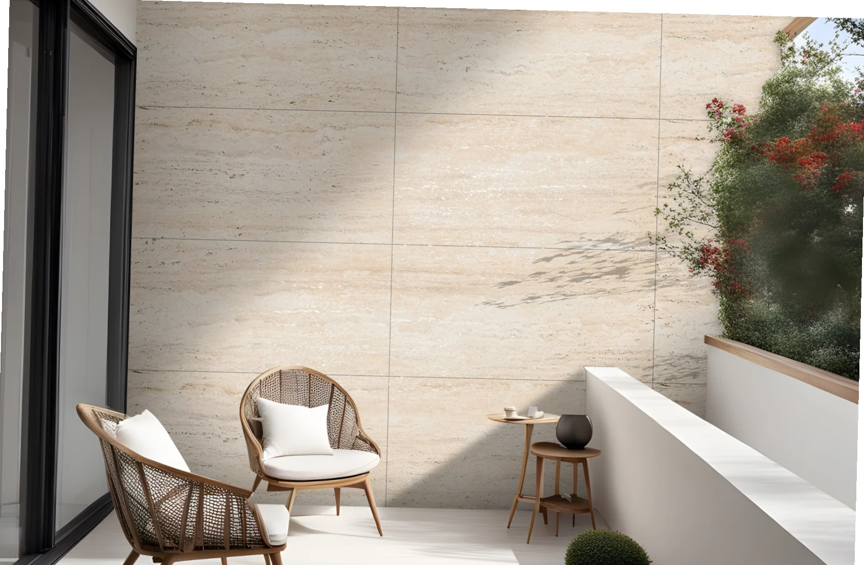 OMT TRAVENTINO CREMA catalogue application illustration